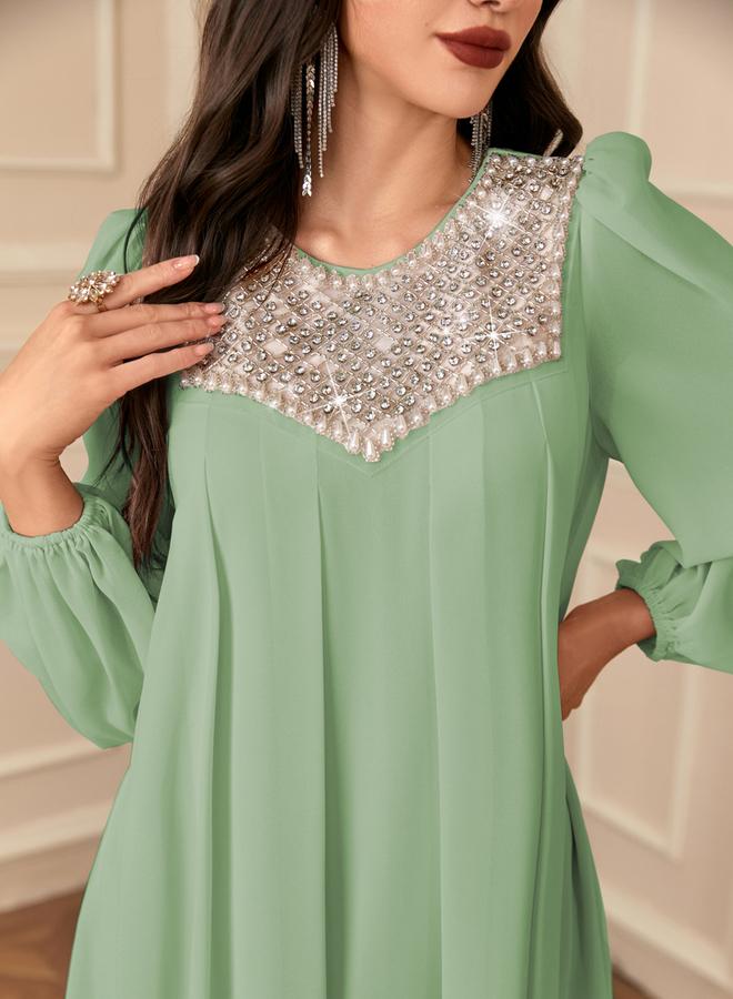 Take Two Women Embellished Balloon Sleeve Maxi Dress - Image 1